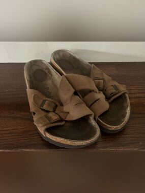 Betula Birkenstock Sandals Womens 37 EU 6 US Brown Slides Suede